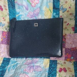 Kate Spade Midnight Blue Glitter Pouch